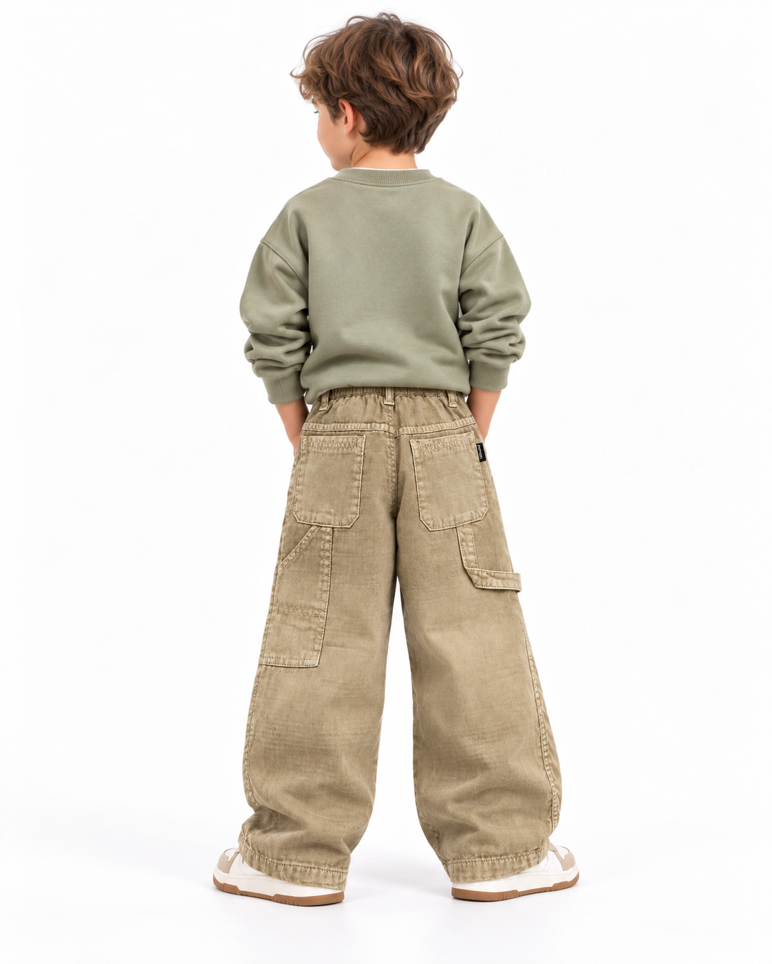 Khaki Carpenter Jeans model back